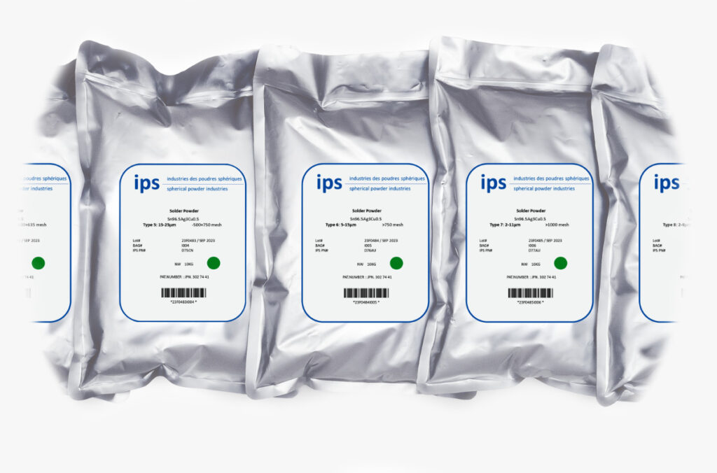 Packing ips solder powder